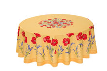 Charger l'image dans la galerie, Nappe ronde Collection "coquelicot lavande"