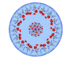 Charger l'image dans la galerie, Nappe ronde Collection "coquelicot lavande"