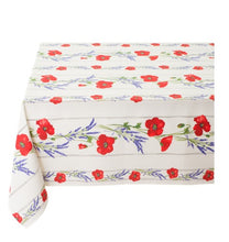 Charger l'image dans la galerie, Nappe rectangulaire et carré Collection "coquelicot lavande"