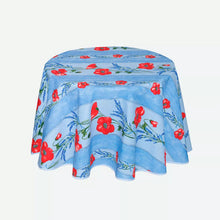 Charger l'image dans la galerie, Nappe ronde Collection "coquelicot lavande"
